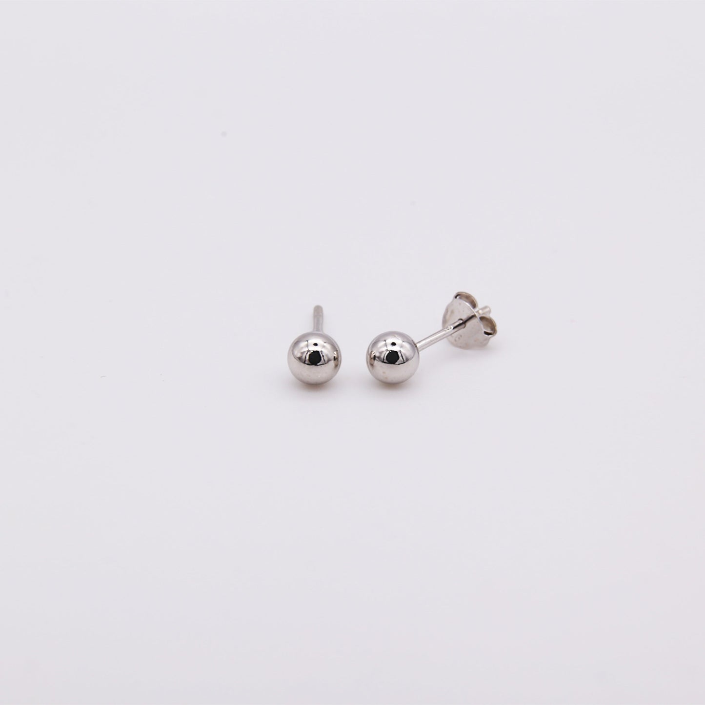 Sterling silver studs earrings plain ball